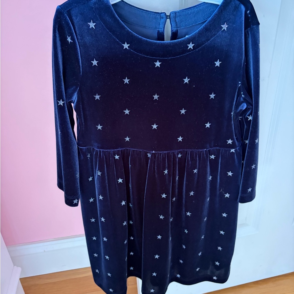 GAP Navy Star Velvet Kids Dress